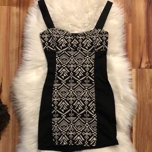 H&M Tribal Inset Fitted Dress